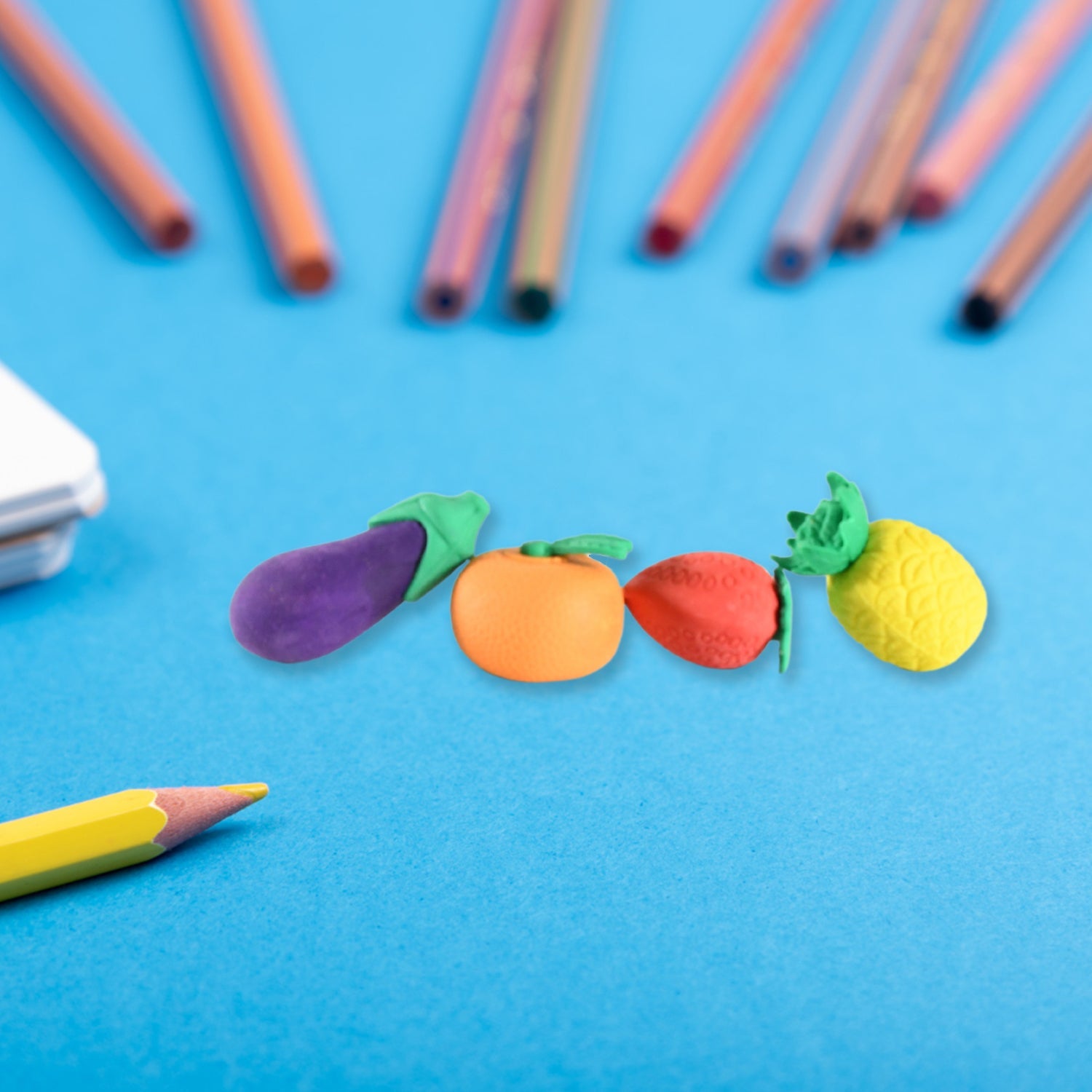 8760 Mini Cute Vegetables and Fruits Erasers or Pencil Rubbers for Kids, 1 Set Fancy & Stylish Colorful Erasers for Children, Eraser Set for Return Gift, Birthday Party, School Prize, 3D Erasers (4 pc Set) 8760 Mini Cute Vegetables and Fruits Erasers or Pencil Rubbers for Kids, 1 Set Fancy & Stylish Colorful Erasers for Children, Eraser Set for Return Gift, Birthday Party, School Prize, 3D Erasers (4 pc Set)
